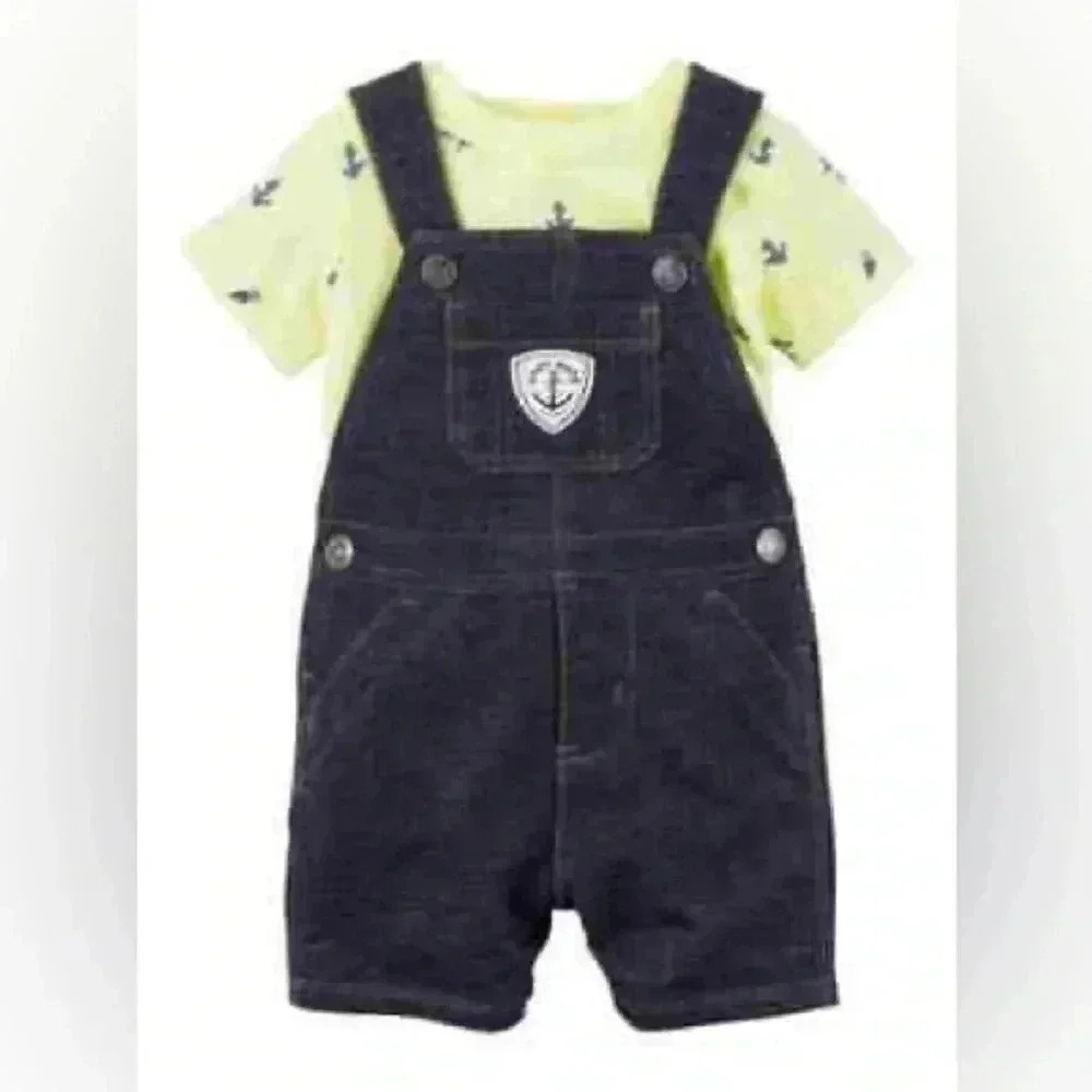 Carter's Ahoy Mate Overalls and Nautical Tee (Size 6 Months) - Picture 1 of 9